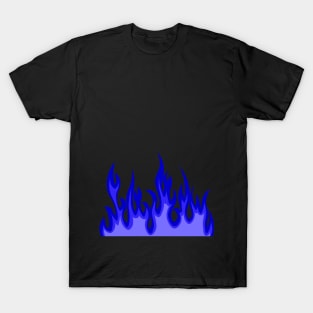 Blue fire grunge aesthetic T-Shirt